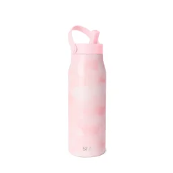 Simple Modern Mesa with Push Button TPU - Blush Tie Dye 34oz