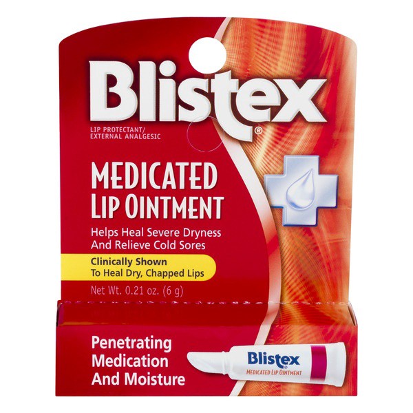 slide 1 of 1, Blistex Lip Ointment Medicated, 0.21 oz