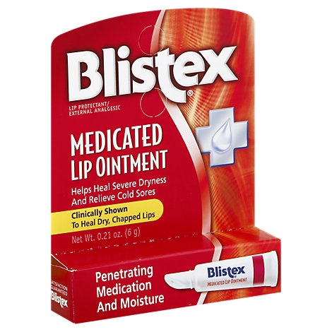 slide 1 of 1, Blistex Lip Ointment Medicated, 0.21 oz