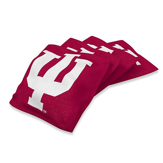 slide 1 of 1, NCAA Indiana University Regulation Cornhole Bean Bags - Red, 4 ct