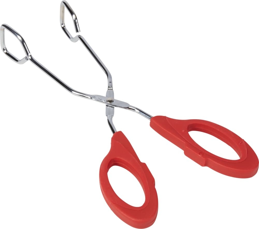 slide 1 of 1, Everyday Living Deluxe Tongs - Red, 10 in