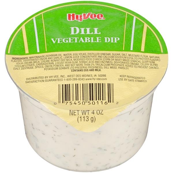 slide 1 of 1, Hy-Vee Dill Vegetable Dip, 4 oz