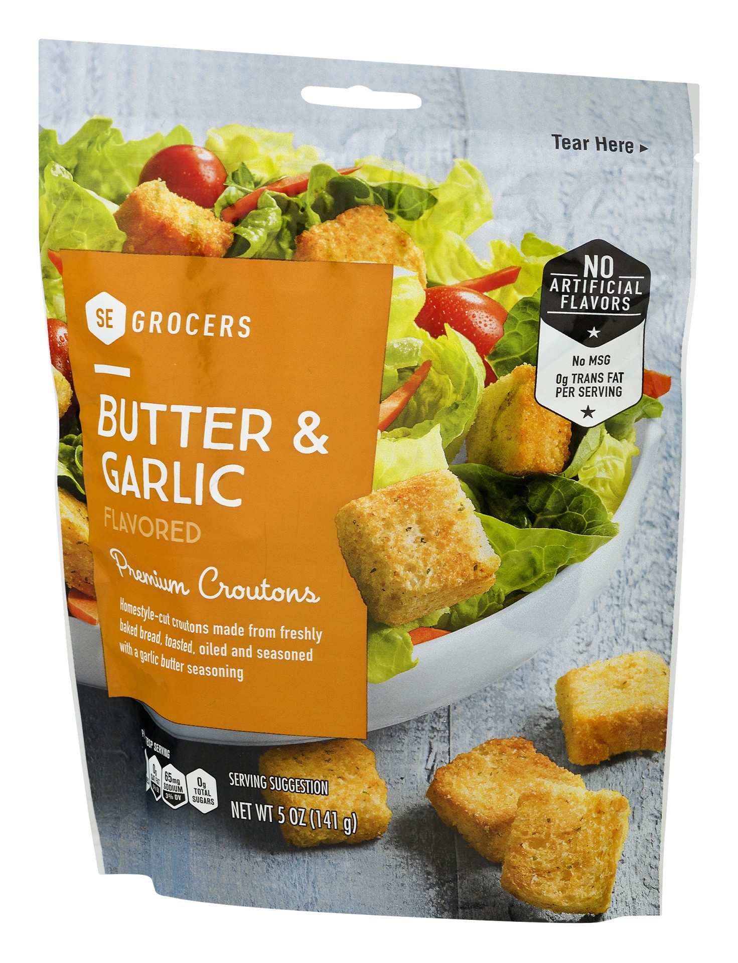 slide 1 of 1, SE Grocers Butter Garlic Croutons, 5 oz