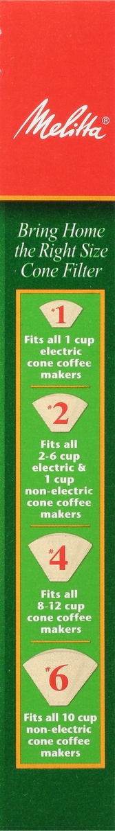 slide 5 of 9, Melitta Natural Brown No. 2 Cone Coffee Filters, 40 ct