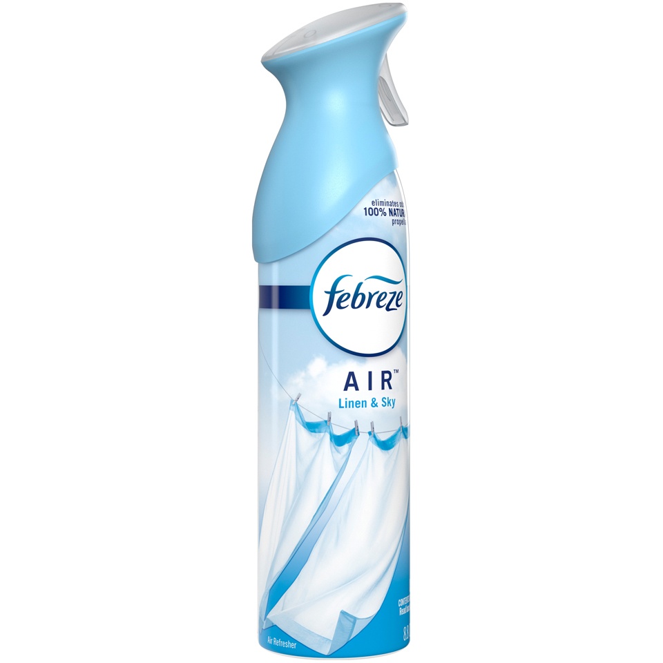 slide 3 of 3, Febreze Air Freshener Spray, Odor-Fighting Room Spray, Linen & Sky Scent, 8.8oz, 1 Count, 8.8 oz