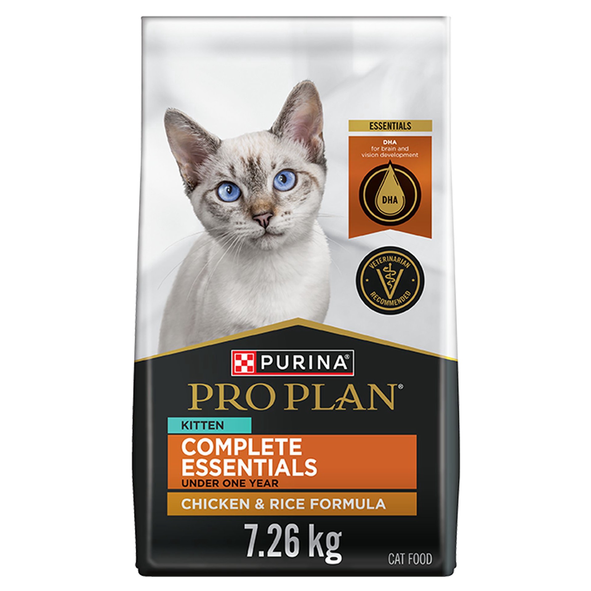 slide 1 of 1, Purina Pro Plan Complete Essentials Chicken & Rice, Dry Kitten Food, 15 lb