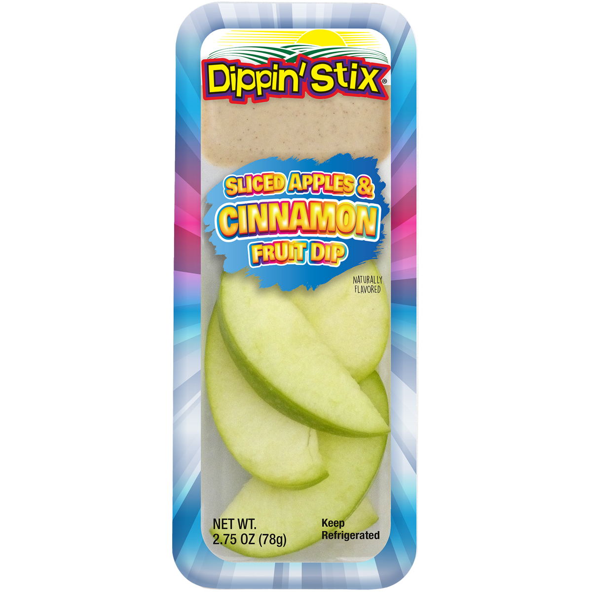 slide 1 of 1, Dippin'Stix Sliced Apple & Cinnamon Fruit Dip 2.75 oz, 2.75 oz