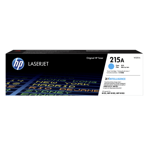 slide 1 of 2, HP 215A Cyan Toner Cartridge (W2311A), 1 ct