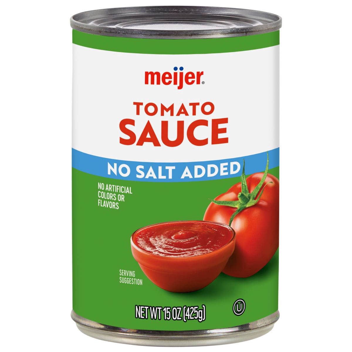 slide 1 of 5, Meijer No Salt Added Tomato Sauce, 15 oz