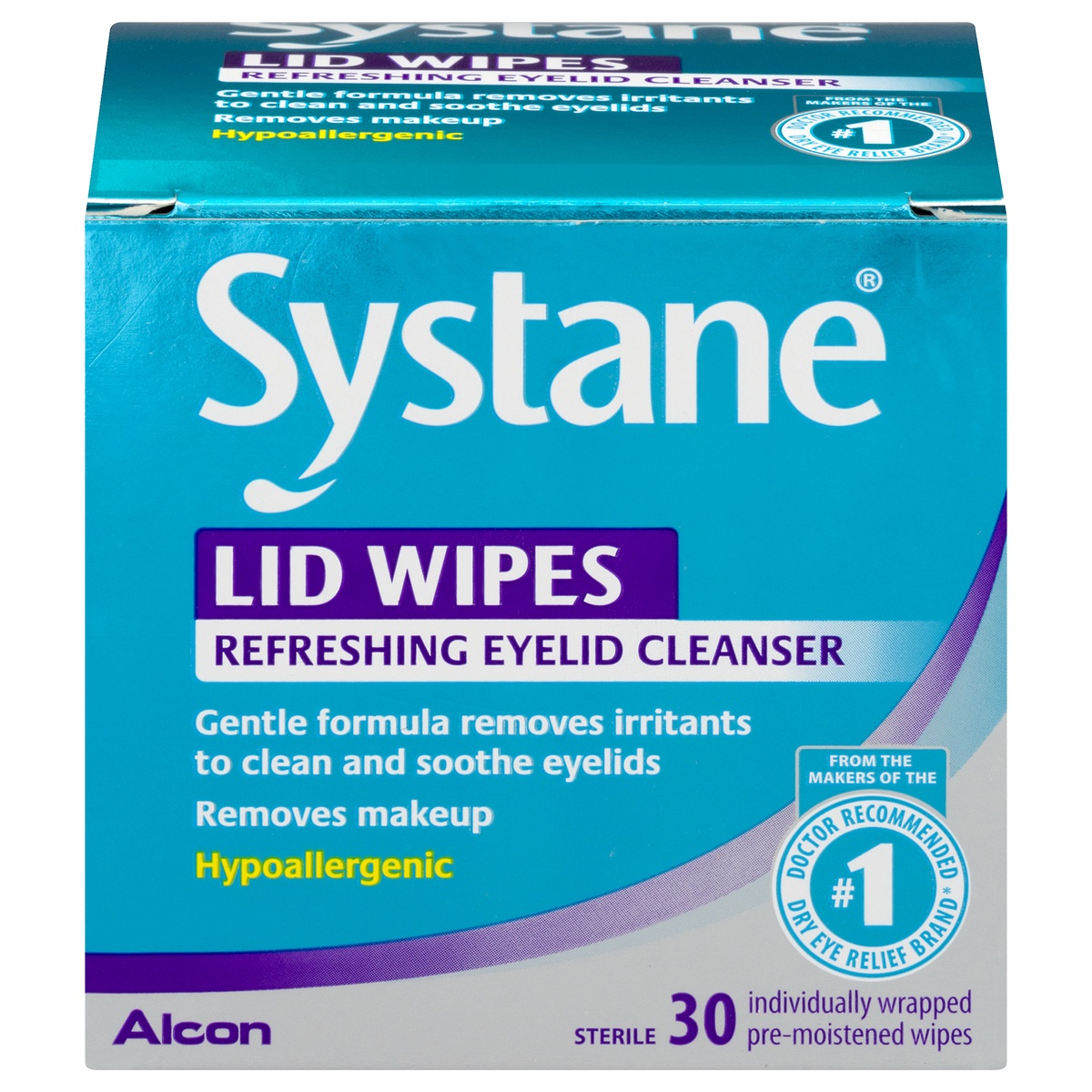 slide 1 of 1, Systane Eyelid Cleansing Wipes, 30 ct