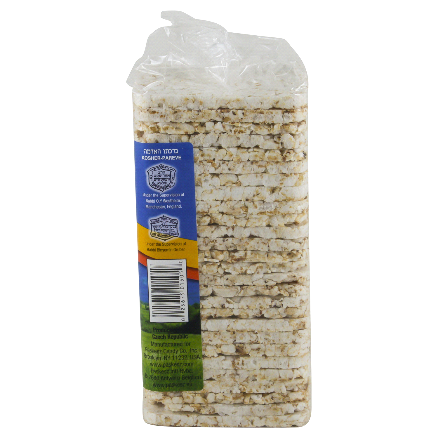 slide 3 of 3, Paskesz Rice Cakes Squares Plain, 4.9 oz