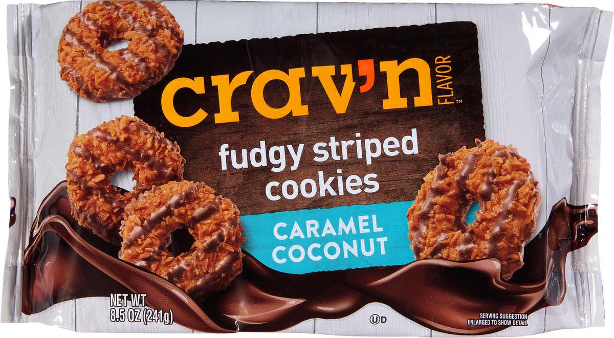 slide 4 of 18, Crav'n Flavor Caramel Coconut Fudgy Striped Cookies 8.5 oz, 8.5 oz