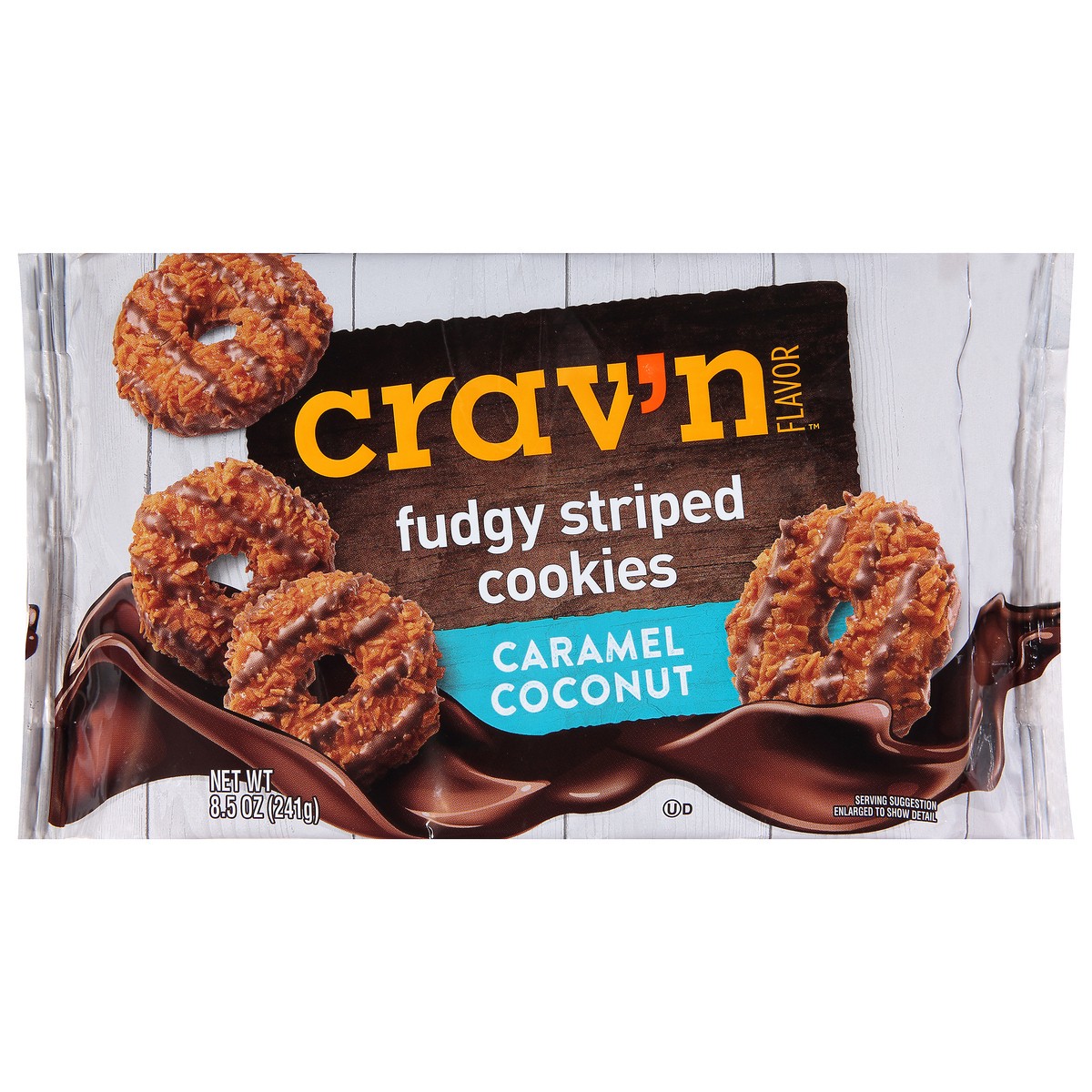 slide 12 of 18, Crav'n Flavor Caramel Coconut Fudgy Striped Cookies 8.5 oz, 8.5 oz