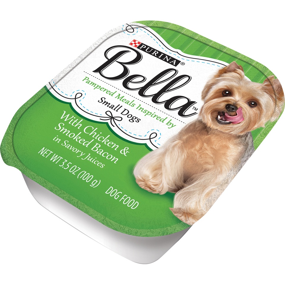 slide 6 of 6, Purina Bella With Chicken & Smoked Bacon in Savory Juices Adult Wet Dog Food, 3.5 oz