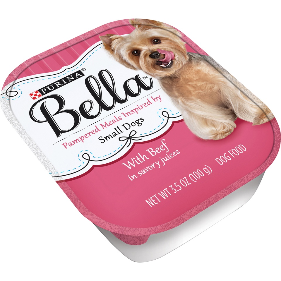 slide 8 of 8, Purina Bella With Beef in Savory Juices Adult Wet Dog Food, 3.5 oz