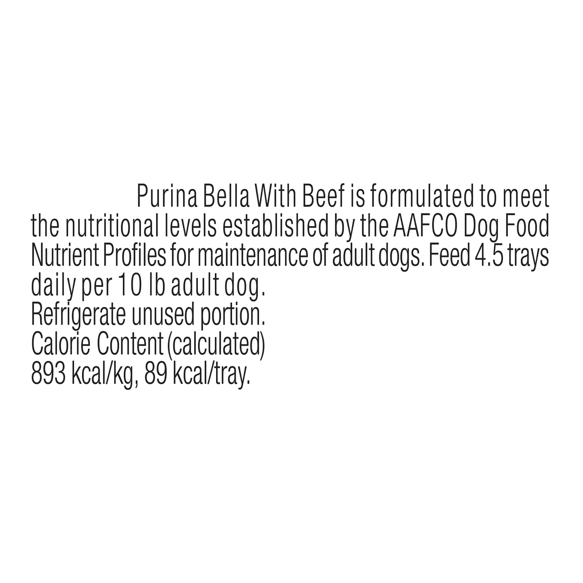 slide 3 of 8, Purina Bella With Beef in Savory Juices Adult Wet Dog Food, 3.5 oz