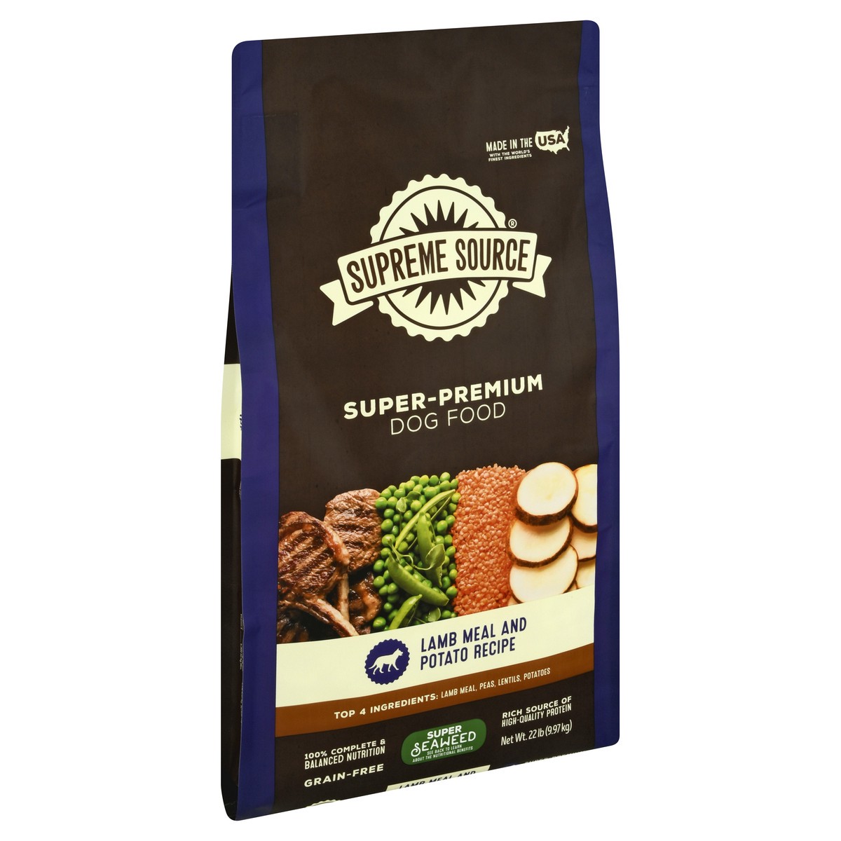 slide 12 of 12, Supreme Source Super-Premium Lamb Meal and Potato Recipe Dog Food 22 lb, 22 lb