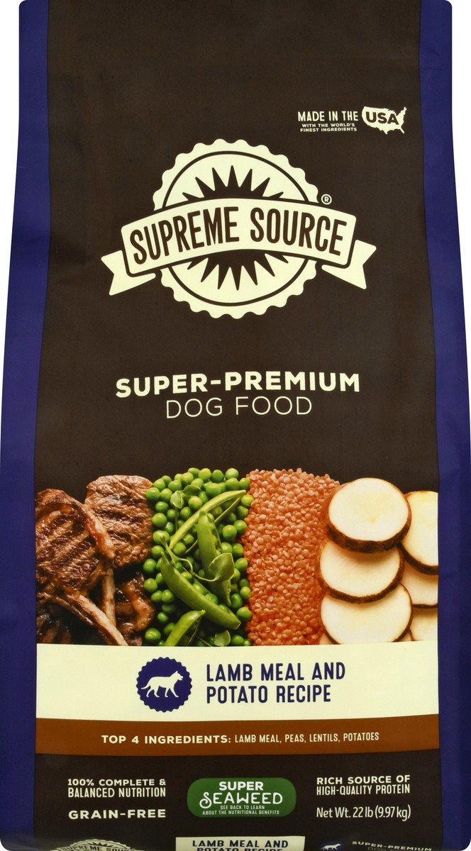 slide 6 of 12, Supreme Source Super-Premium Lamb Meal and Potato Recipe Dog Food 22 lb, 22 lb