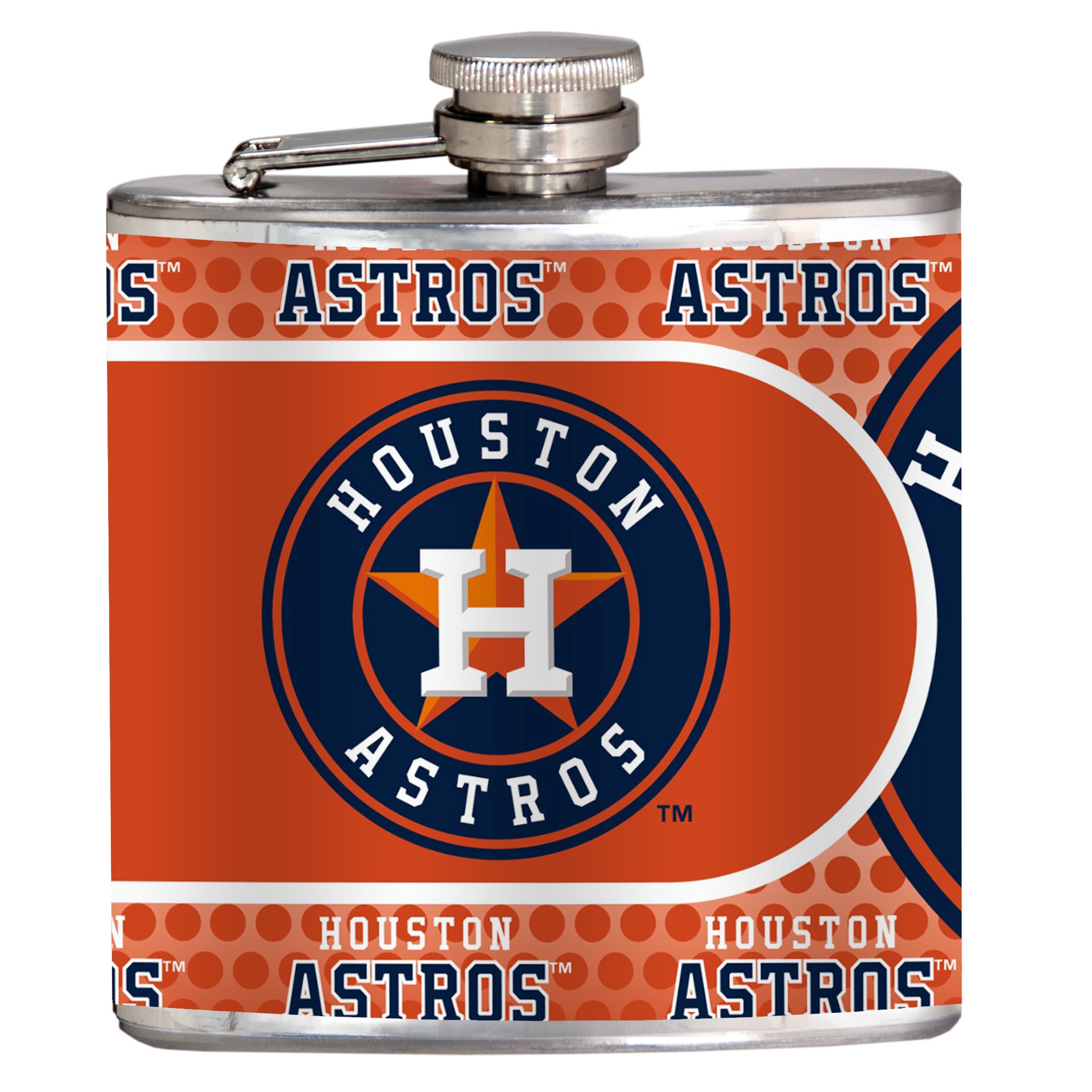 slide 1 of 1, Gap Metallic Wrap Flask - Astros, 6 oz