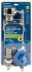 PlumbCraft Toilet Fill Valve and Flapper Kit