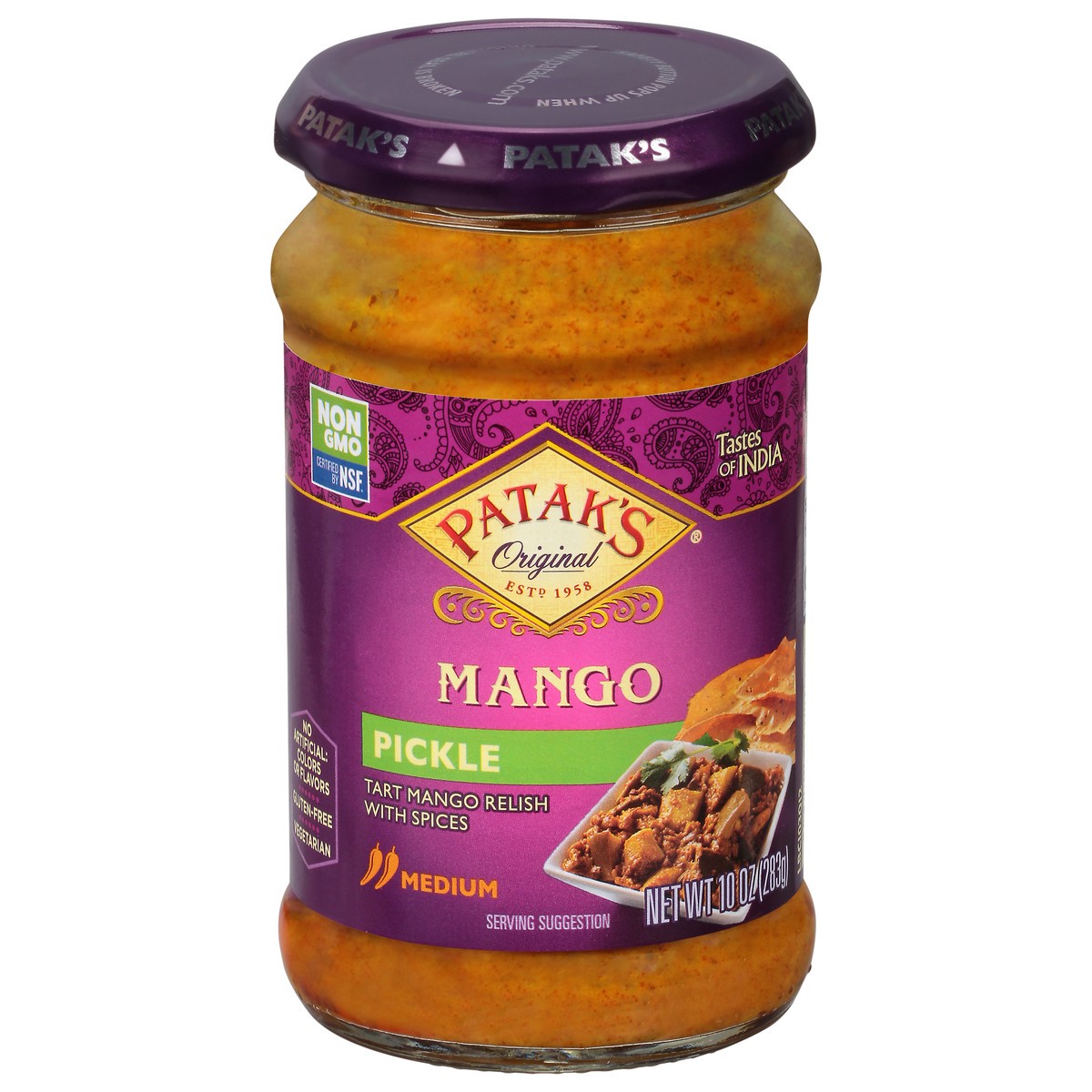 slide 1 of 12, Patak's Mango Pickle Relish, 10 oz