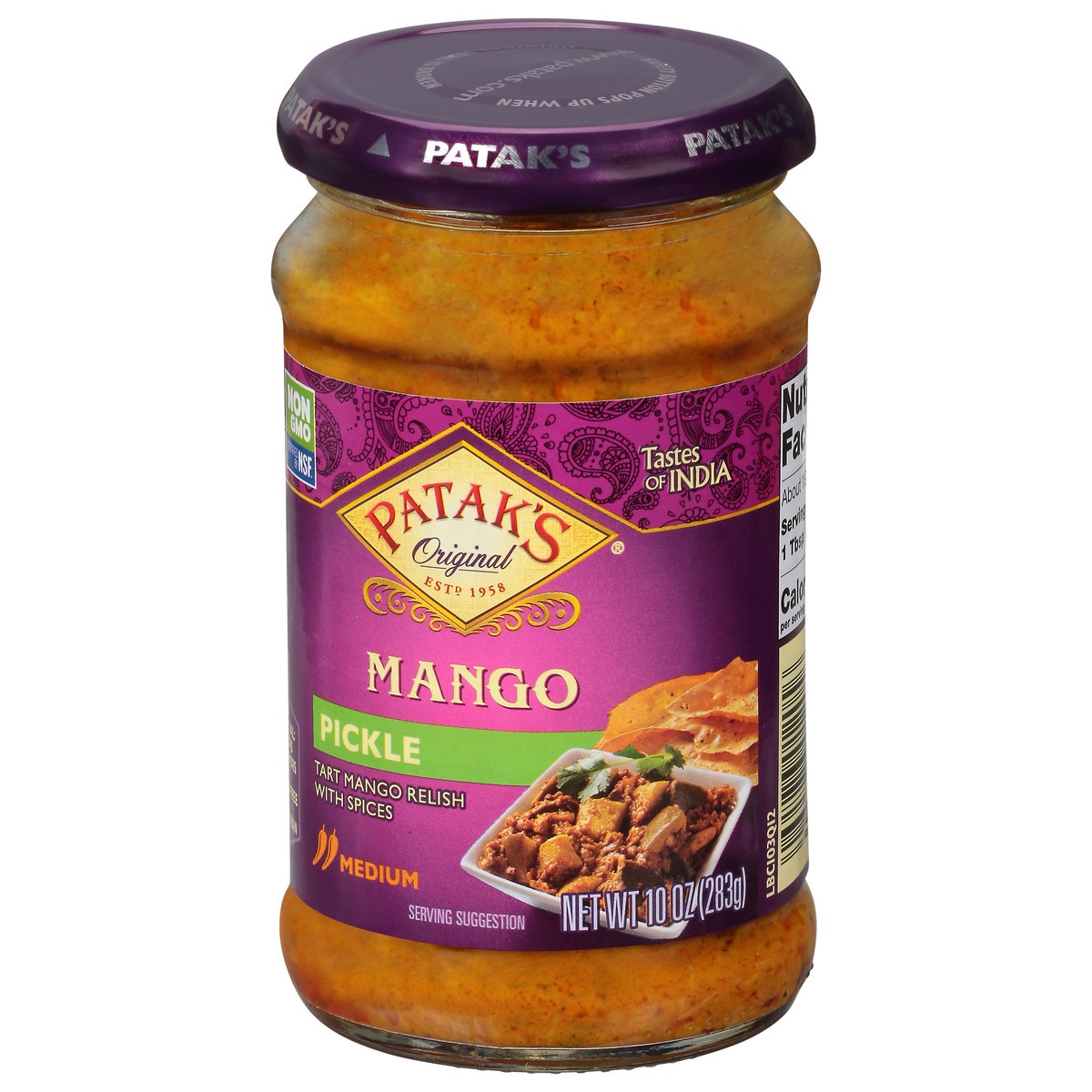 slide 9 of 12, Patak's Mango Pickle Relish, 10 oz