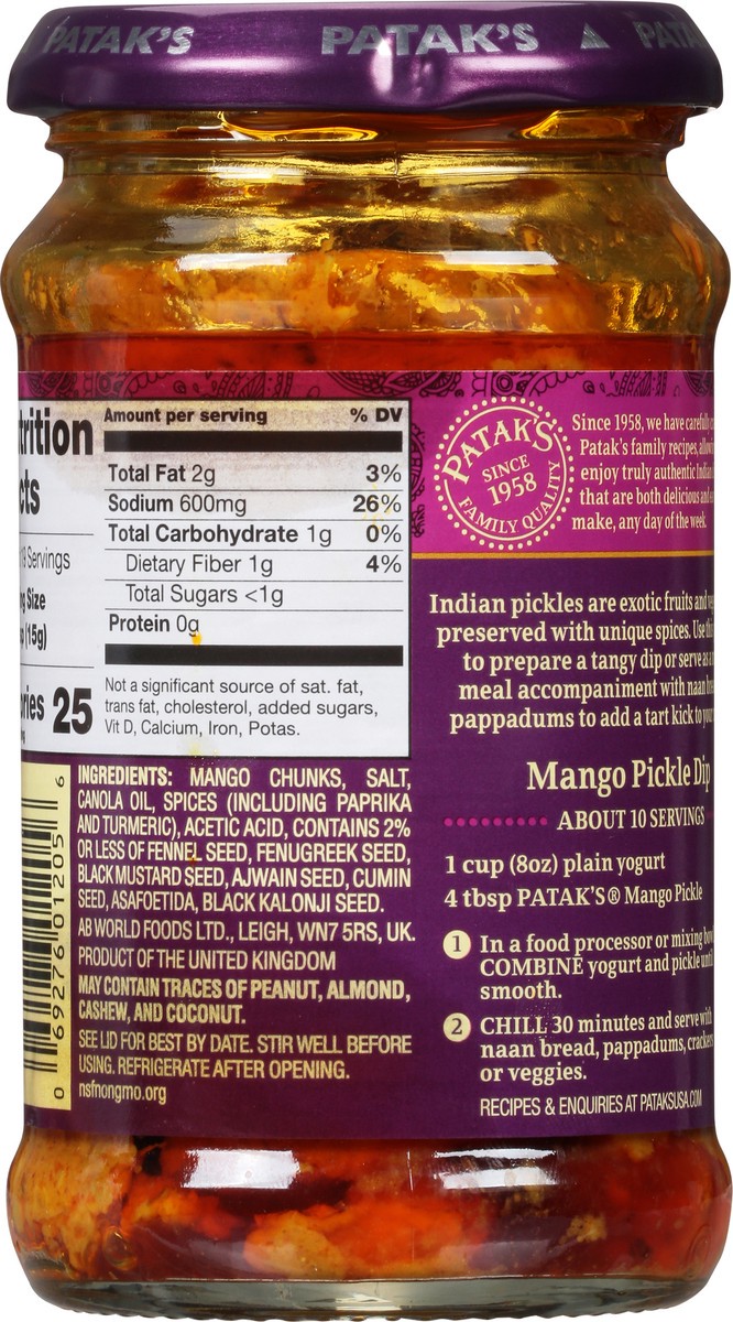 slide 11 of 12, Patak's Mango Pickle Relish, 10 oz