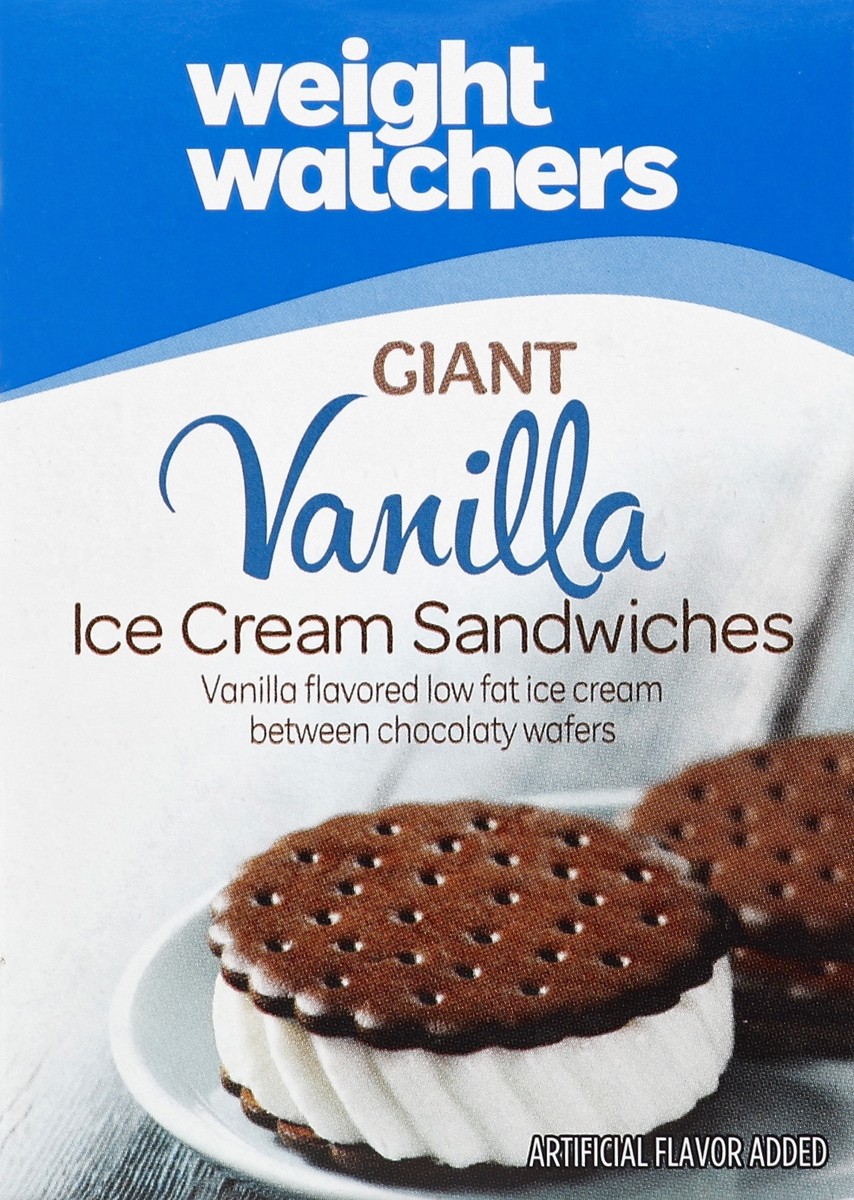 slide 3 of 4, Weight Watchers Giant Chocolate Cookies and Cream Ice Cream Sandwiches, 6 ct