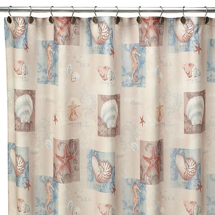 slide 1 of 1, Bacova Ocean Shell Shower Curtain, 1 ct