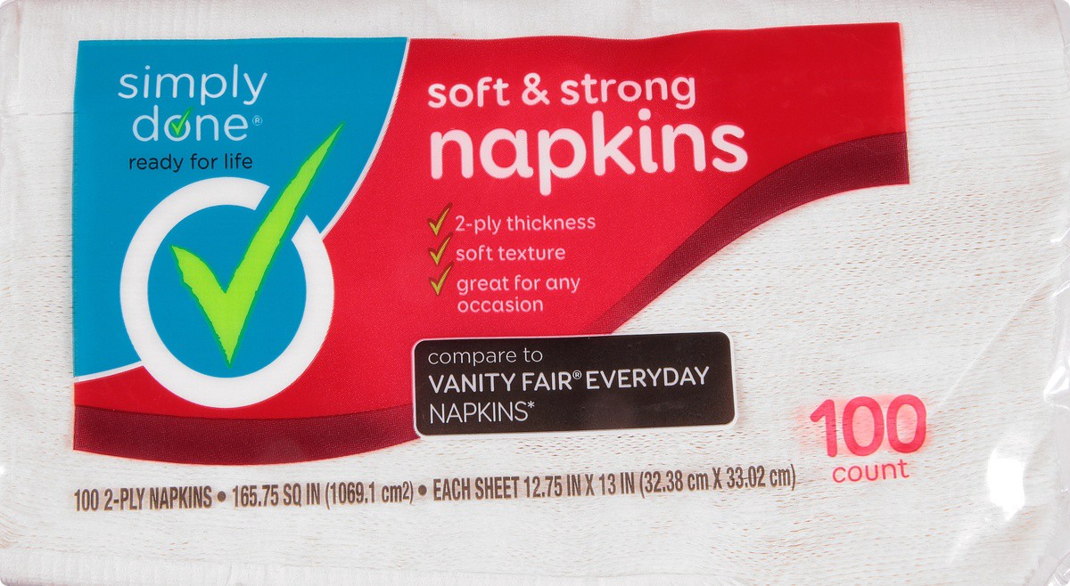 slide 8 of 8, Simply Done Soft & Strong 2-Ply Napkins 100 ea, 100 ct