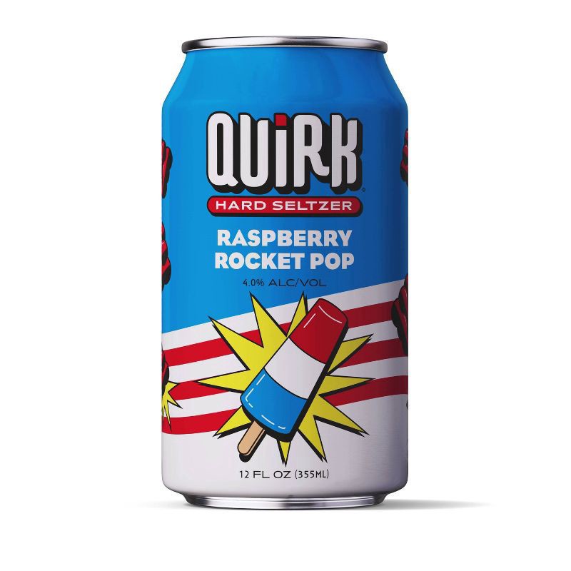 slide 3 of 3, Boulevard Brewing Company Quirk Hard Seltzer Raspberry Rocket Pop 12 Pack, 12 ct; 12 oz