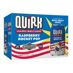 Boulevard Brewing Company Quirk Hard Seltzer Raspberry Rocket Pop 12 Pack