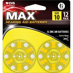 Cvs 10 Max Hearing Aid Batteries, 12 Ct