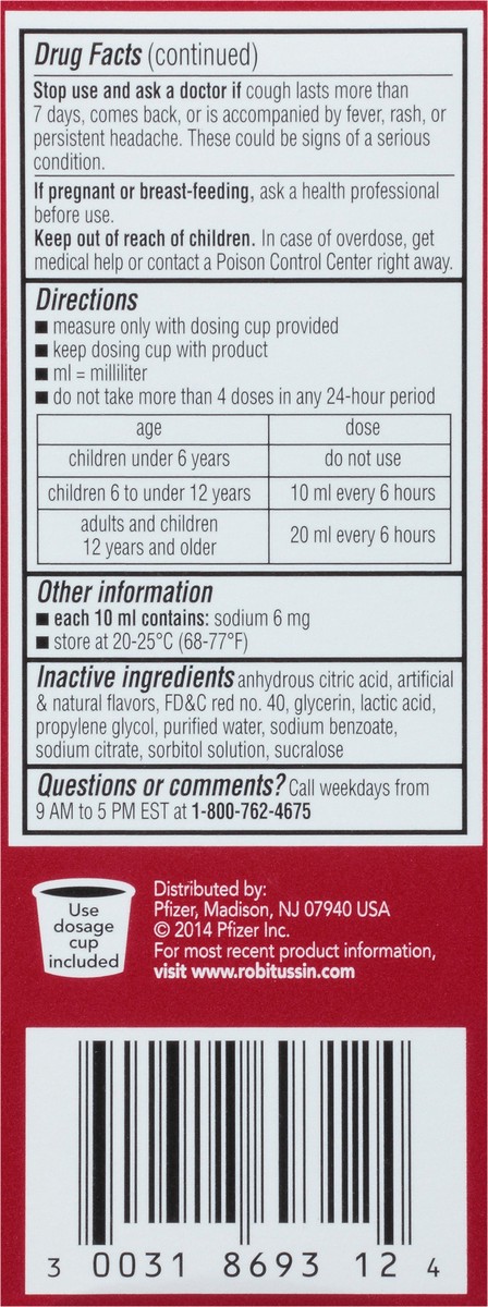 slide 5 of 10, Robitussin Children's Robitussin Long-Acting Cough and Cold Medicine, Fruit Punch Flavor - 4 Fl Oz Bottle, 4 fl oz