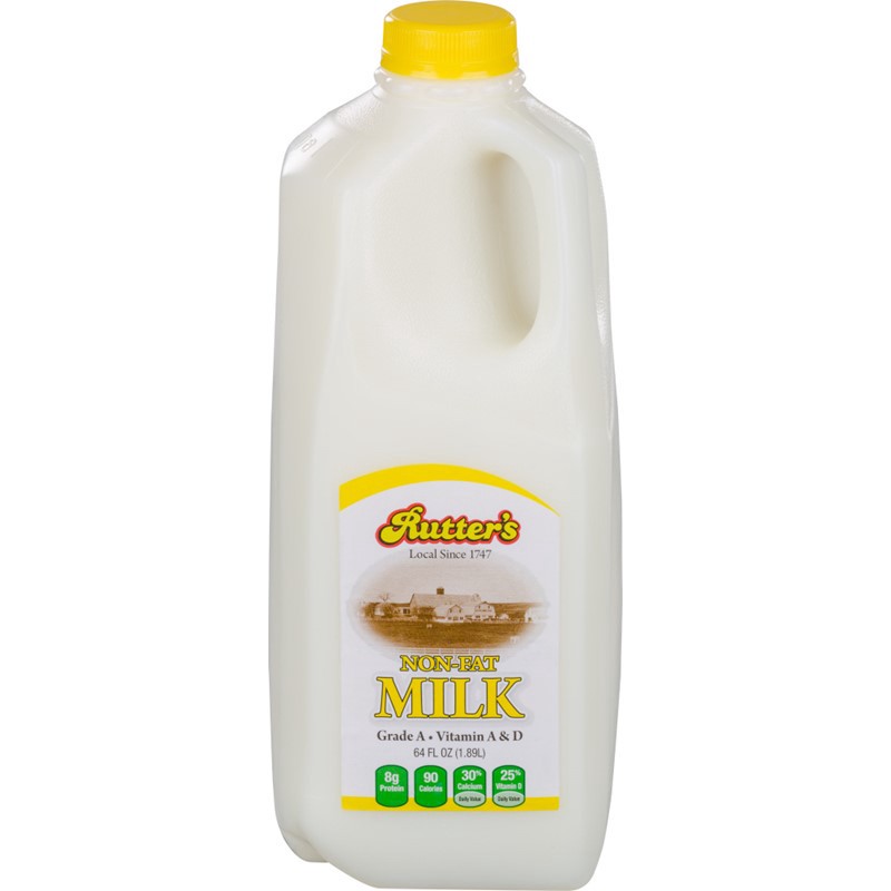 slide 1 of 1, Rutter's Non Fat Milk, 64 fl oz