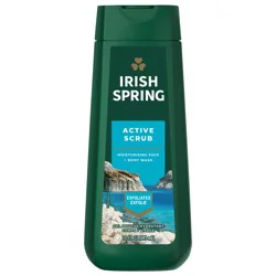 Irish Spring Active Scrub Body Wash for Men, 20 Oz