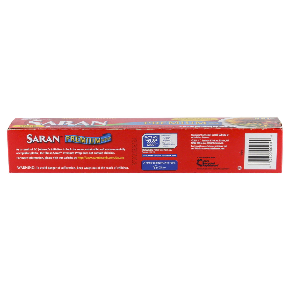 slide 3 of 6, Saran Premium Wrap, 100 sq ft