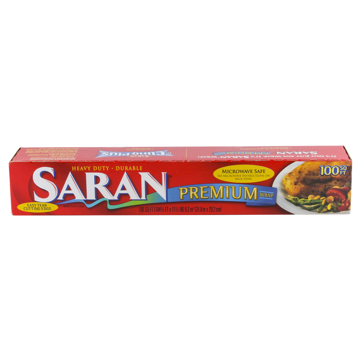 slide 4 of 6, Saran Premium Wrap, 100 sq ft