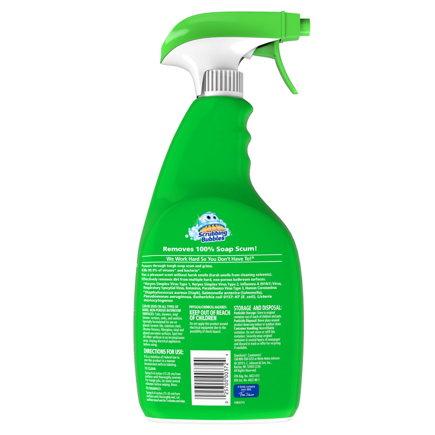 slide 8 of 8, Scrubbing Bubbles Disinfectant Bathroom Grime Fighter Spray, Floral Fusion, 32 fl oz, 32 fl oz