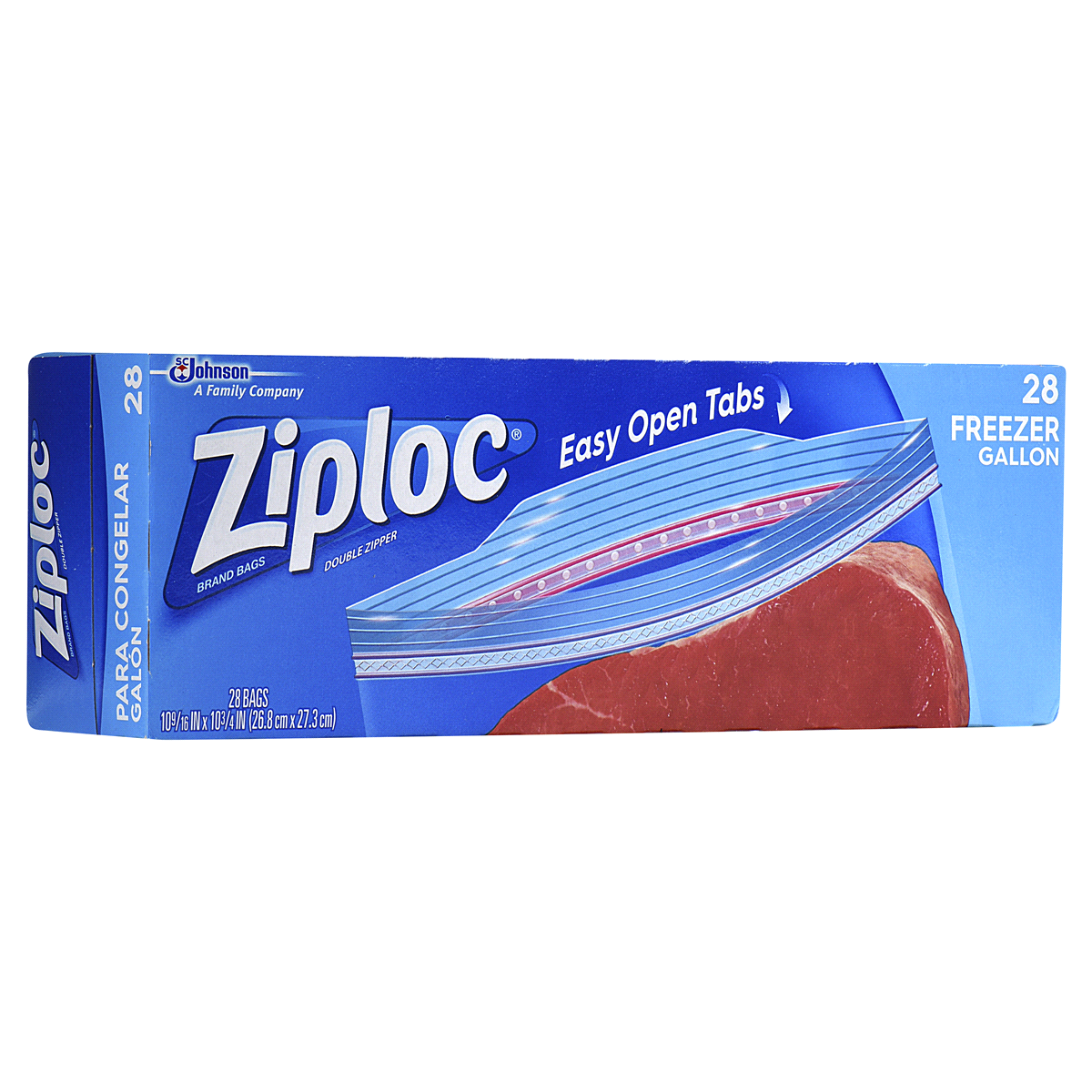 slide 3 of 8, Ziploc Freezer Bags Double Zipper Gallon Value Pack, 28 ct