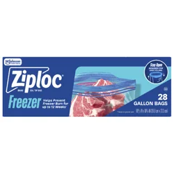 Ziploc Brand Freezer Bags with Grip 'n Seal Technology, Gallon, 28 Count