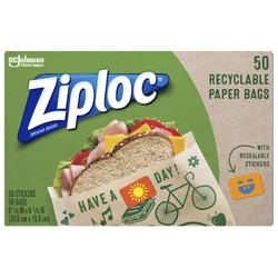 Ziploc Recyclable Paper Bags 50 ea