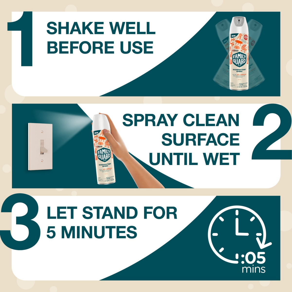 slide 26 of 29, FamilyGuard Brand Disinfectant Spray, 17.5 oz, Citrus, For 100+ Surfaces Your Family Touches Most, 17.5 oz