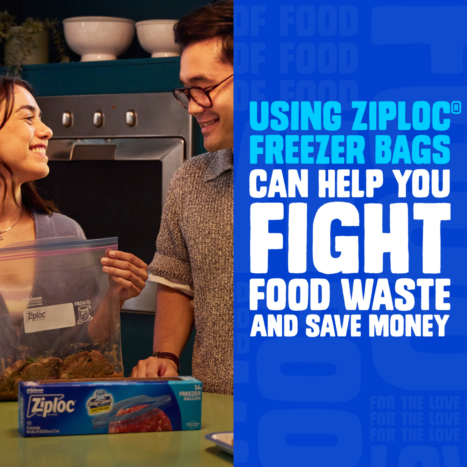 slide 7 of 8, Ziploc Brand Freezer Bags with Stay Open Design, Gallon, 66, Patented Stand-up Bottom, Easy to Fill Freezer Bag, Unloc a Free Set of Hands in the Kitchen, Microwave Safe, BPA Free, 66 ct