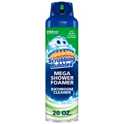 Scrubbing Bubbles Mega Shower Foamer Aerosol, Disinfectant Cleaner, Rainshower Scent, 20 oz