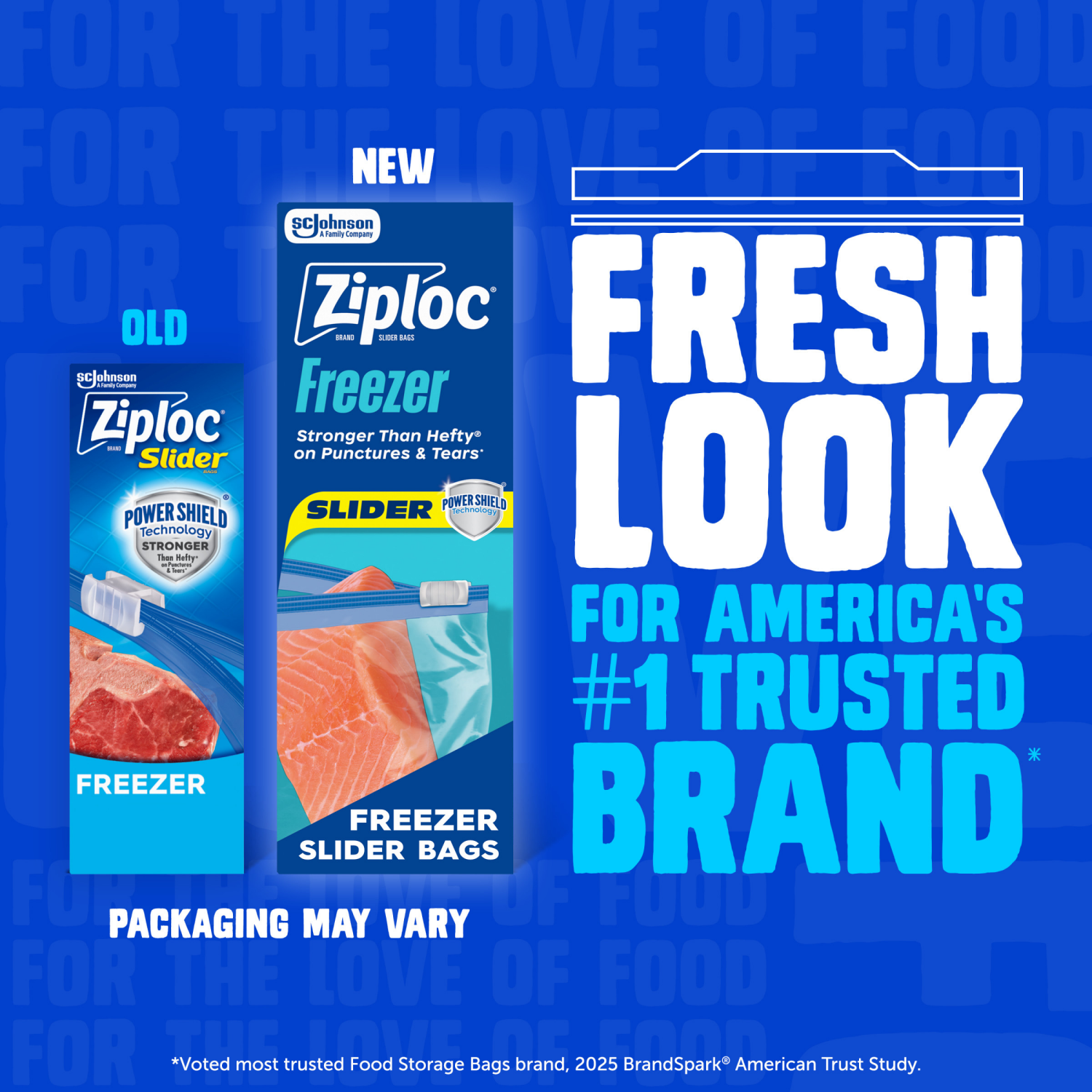 slide 4 of 8, Ziploc Brand Quart Freezer Slider Bags, Power Shield™ Technology for More Durability, 34 count, 34 ct