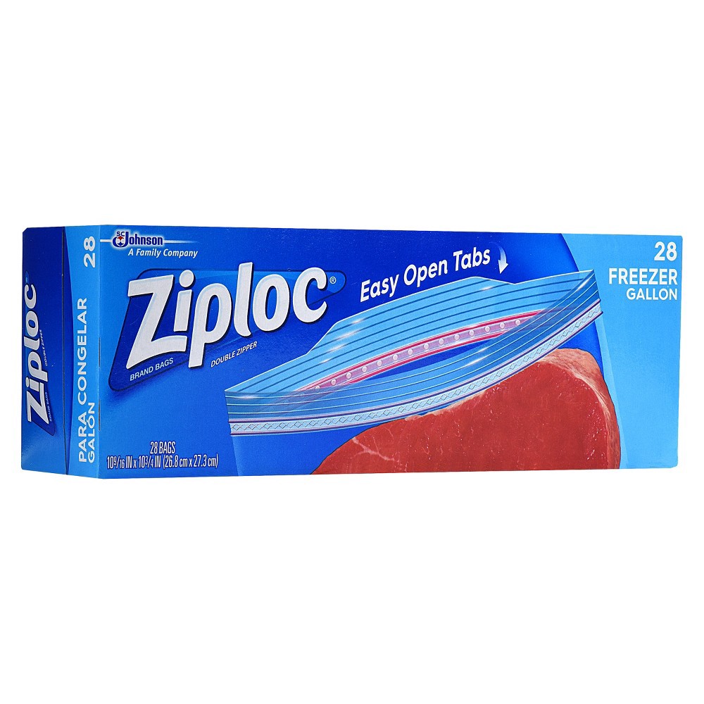 slide 4 of 10, Ziploc Gallon Freezer Bags, 60 ct