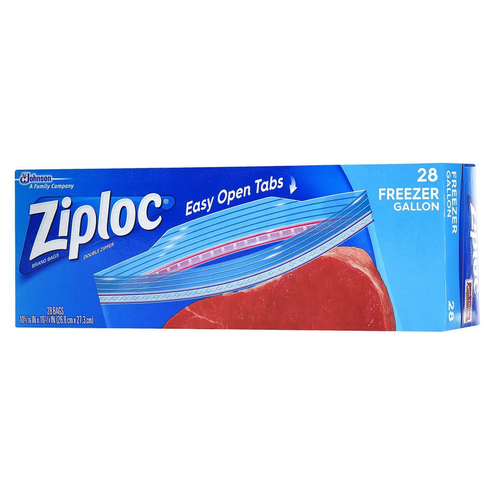 slide 5 of 10, Ziploc Gallon Freezer Bags, 60 ct