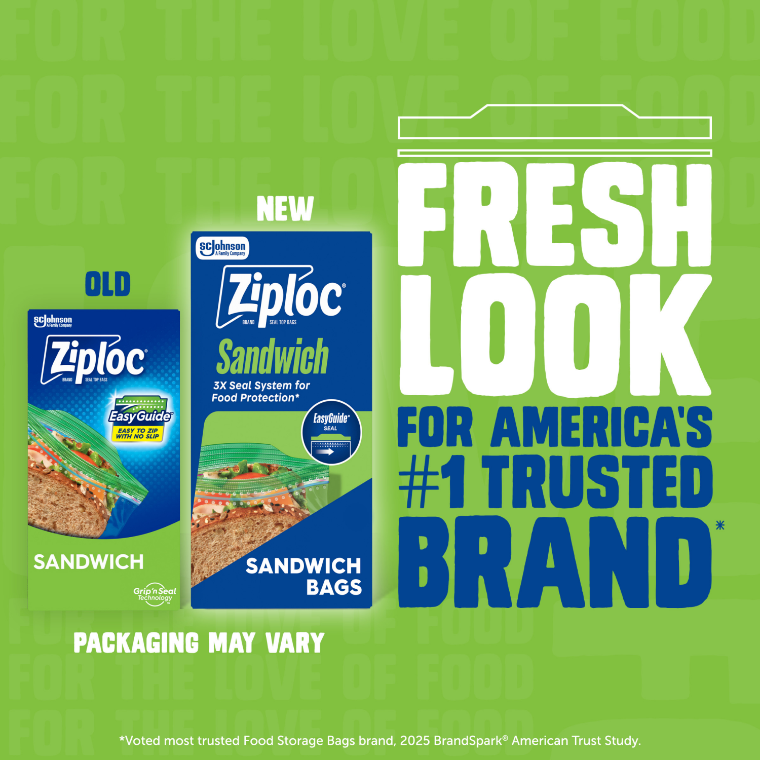 slide 4 of 8, Ziploc Brand Sandwich Bags with EasyGuide™ Texture, Grip ''n Seal Technology™, 150 count, 150 ct