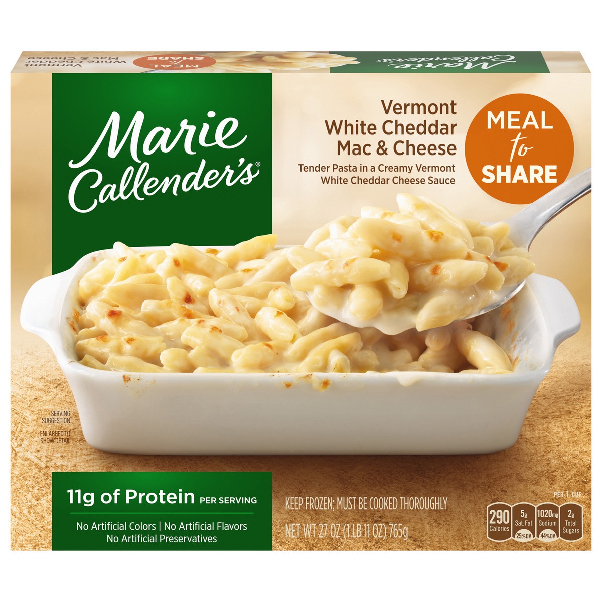 slide 1 of 5, Marie Callender's Vermont White Cheddar Mac & Cheese 27 oz, 27 oz